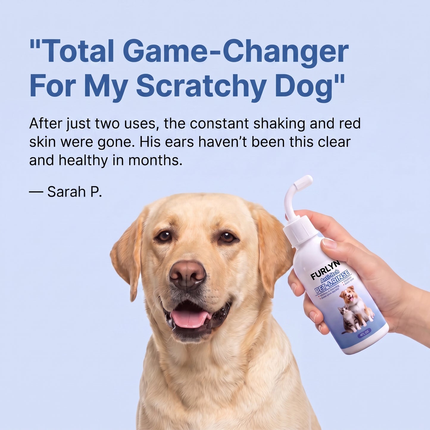 Anti-Itch Ear Rinse for Dogs and Cats